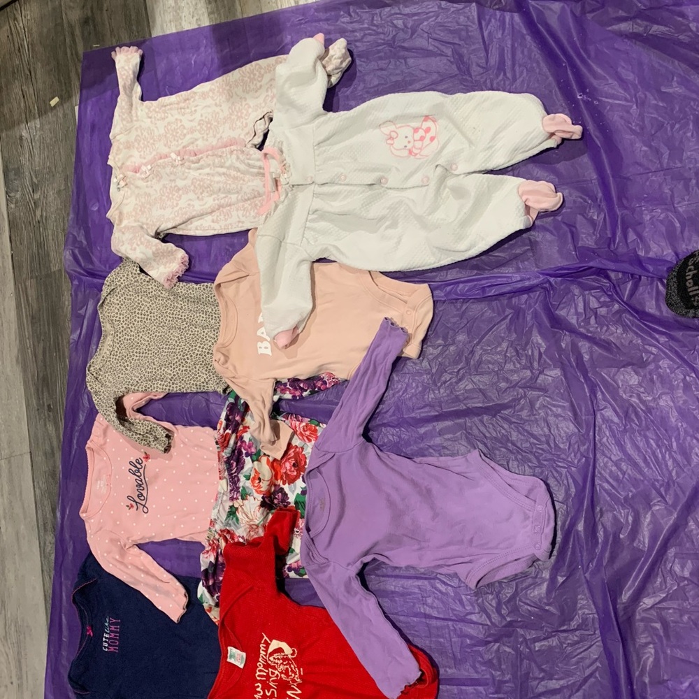 Carter's Kids One Pieces Bodysuits - Pink, White, Red, Purple